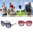 thumbnail image 5 of 2 gafas de sol para mujer, grandes, vintage, polarizadas, clásicas, de moda, para actividades al aire libre, 5 of 5