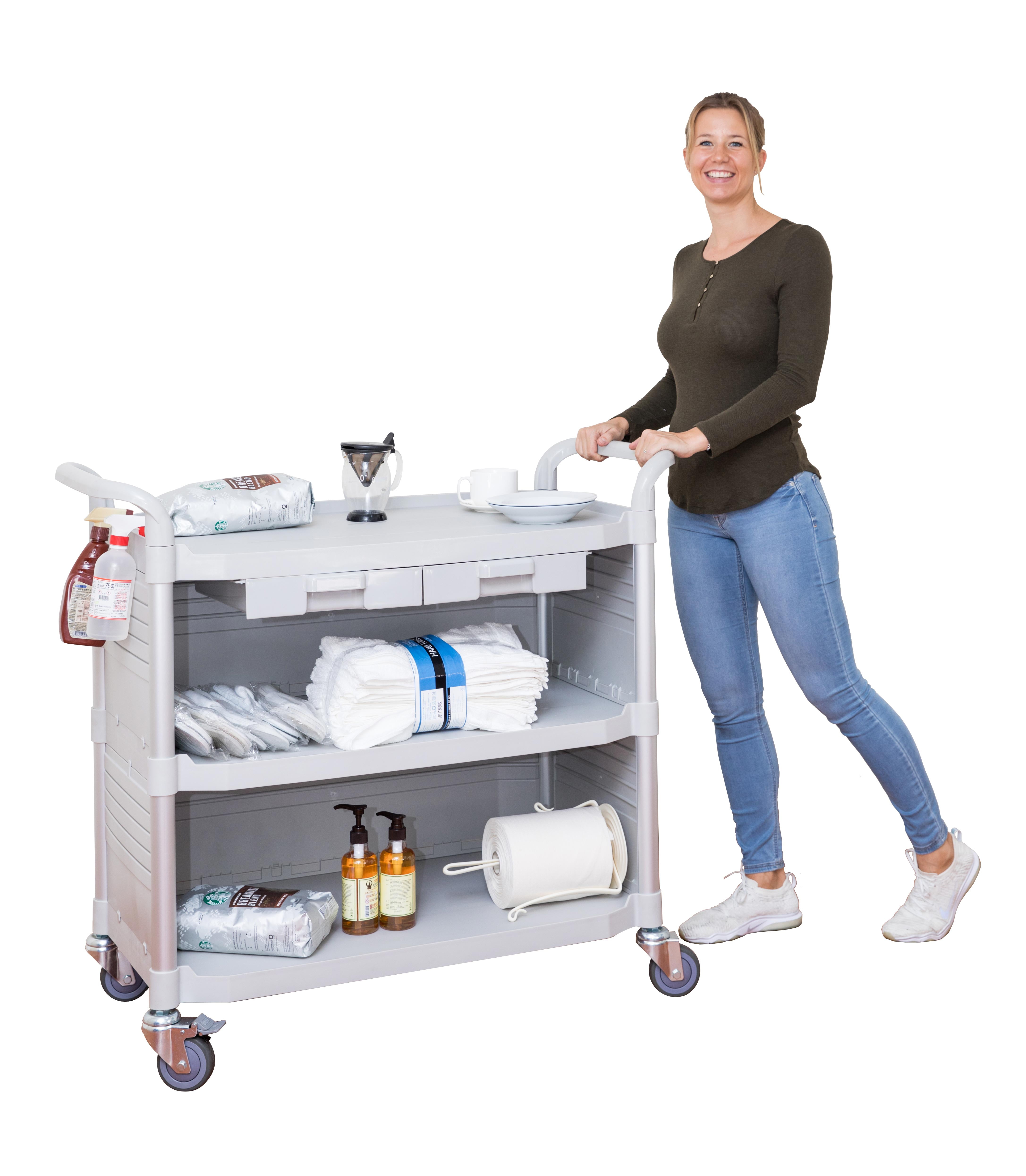 Largest Heavy Duty Commercial Rolling Utility Cart JaboEquip Medical Service cart with