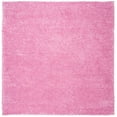 thumbnail image 2 of SAFAVIEH August Carlene Solid Plush Shag Area Rug, Pink, 6'7" x 6'7" Square - Modern Design, Pink, Non-Shedding & Easy Cleaning, Ultra Plush Thick Pile, Ideal for Living Room, Bedroom, 2 of 10