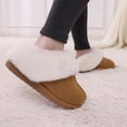 thumbnail image 4 of Pantuflas de felpa mullidas de invierno para mujer, cómodas, antideslizantes, para dormitorio, con suela suave y peludas, para interior y hogar, 4 of 6