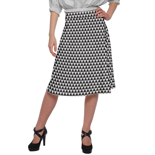 Moomaya Jupe Imprimée pour Femmes Poly Spandex Tenue Décontractée Été Jupe pour Filles