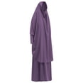 thumbnail image 2 of IBTOM CASTLE Women's Muslim Prayer Dress Hijab Scarf Prayer Abaya Maxi Islamic Modest Cardi Robe Purple, 2 of 7