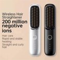 thumbnail image 2 of Wireless Portable Hair Straightening Comb Negative Ion white, 2 of 5