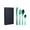 Green, variant on 4-Piece Cutlery Set Stainless Steel Utensils (Knife, Fork, Spoon) for Table Setting Holiday Dinnerware Sets