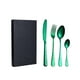 thumbnail image 2 of Aparatos de cocina, Accesorios de cocina, Utensilios de cocina, Herramientas de cocina Serie navideña Cubiertos de acero inoxidable Cuchillo Tenedor y Cuchara Juego de 4 piezas Juegos de cena navideña, 2 of 7