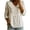 White, variant on Women's Solid Color Ruffled Peter Pan Collar Cotton Linen Blouse Spring Casual Buttoned 3/4 Sleeve Loose Peplum Top White M