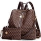 thumbnail image 1 of Makes Mochila Monedero para Mujer Bolso de Viaje de Cuero PU Bolso de diseño Convertible con Monedero 2 Piezas, 1 of 5
