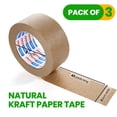thumbnail image 3 of ADHES Heavy Duty Paper Packing Tape, Eco Friendly & Biodegradable, Writable & Uncoated Brown Packing Kraft Paper Tape for Masking, Sealing, and Packaging Use, 2 Inch x 43 Yards, 3, 3 of 7