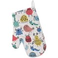 thumbnail image 3 of Polyester Insulation Kitchen Oven Mitts Potholder Apron 3Pcs Set A Cute Golden Retriever Non Slip Heat Resistant Gloves for Baking Cooking BBQ, 3 of 7