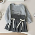 thumbnail image 2 of RTKFRFLM Girls' 2 Piece Set Outfits Bow Tie Sweatshirt Set Skirt Fall Top Pleated Skirt Toddler Kids Fall Clothes Clothing Sets,Size 7-8 Years, 2 of 6