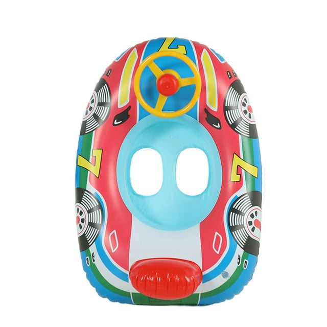 Gupgi Baby Inflatable Swim Ring with Steering Wheel, Pool Float Swimming Float Inflatable Rings Pool Beach Supplies for Toddler