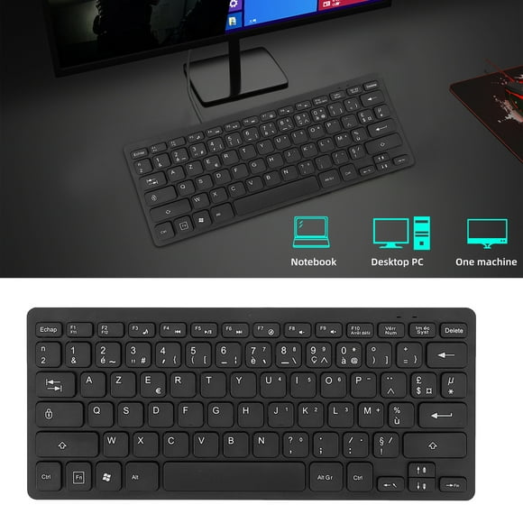 Spanish French German Keyboard, USB Wired Keyboard, Ultra Thin 78 Keys Compact Keyboard, for PC, Computer, Desktop
