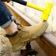 thumbnail image 4 of DREBO-Unisex Steel-Toe Safety Shoes - All-Season Anti-Smash, Anti-Puncture, and Heat-Resistant Welding Boots,brown,5.5, 4 of 10