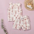thumbnail image 3 of Vedolay 2 Piece Shorts Sets For Girls Girls Summer T-Shirt and Shorts Set Girls Summer Clothes 2023 Summer Outfit,White 12-18 Months, 3 of 4