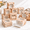 30-Fall Floral, variant on 30 Fall Floral 4x4x2.5 Inch Food Grade Cardboard Cookie Boxes with Window