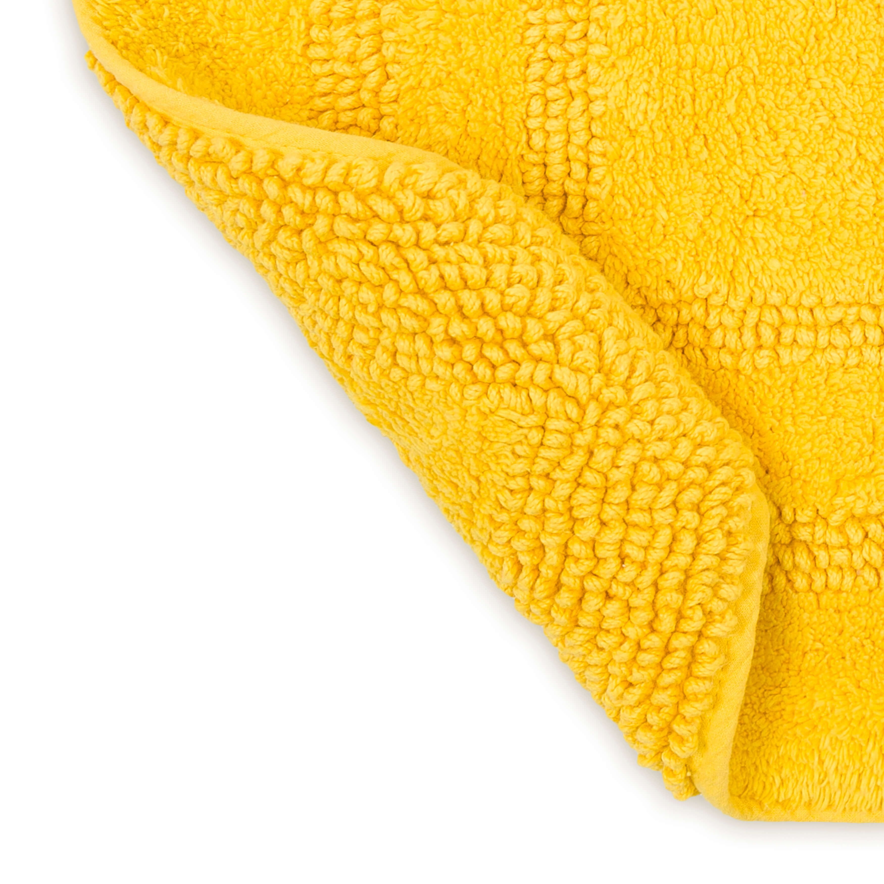 Mohawk Cotton Bath Mat Soft Absorbent Quick Dry Machine Washable Bathroom Mat, Yellow, 17" x 24"