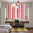 thumbnail image 5 of Red Pink Stripe Kitchen Curtains 63 Inch Length, Geometric White Vertical Striped Grommet Top Bedroom Living Room Curtains, Light Filtering Cafe Curtain Drapes 2 Panels Set 84''x63'', 5 of 9