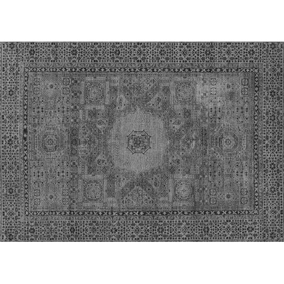 Ahgly Company Indoor Rectangle Abstract Gray Modern Area Rugs, 7' x 9'