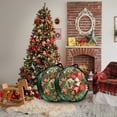 thumbnail image 5 of EcoSummer 6-Pack Christmas Wreath Storage Bags, 30x30x7.8 Inch Heavy-Duty Clear Storage Containers with Reinforced Handles, Zippered Holiday Decor Box for Door Wreaths, Garlands, Seasonal Ornaments, 5 of 8
