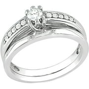 1/4 Carat T.W. Round Diamond Sterling Silver Women's Bridal Set