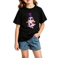 thumbnail image 2 of Zylarhe Kids Halloween Tops Short Sleeve Crewneck Casual Summer Fashion T Shirt for Boys and Girls Black 3-4 Years, 2 of 4