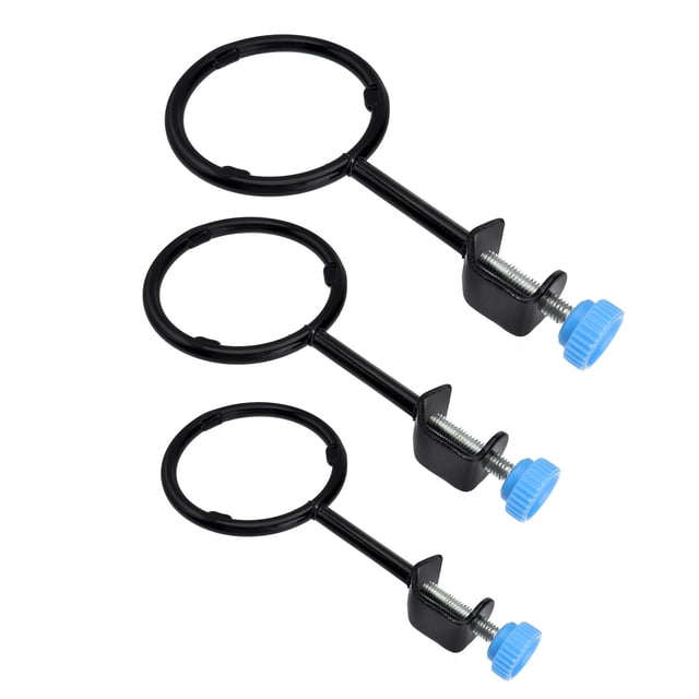 Minkissy Iron Support Rings with Clamp 3Set Durable Laboratory Stand Accessories 11.8x3.7in