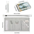 thumbnail image 3 of JIALIOU Nylon Trifold Card Wallet with ID Window Zipper Pocket for Men Women Teen Camping in Forest, 3 of 7