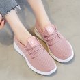 thumbnail image 2 of Womens Sneakers Breathable Mesh lightweight Lace-up Woman Running Athletic Tennis Walking Shoes Pink Size 5, 2 of 4