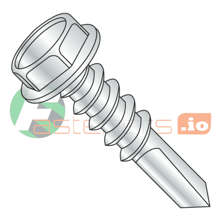 

#14 x 3 1/2 Self-Drilling Screws / Unslotted / Hex Washer Head / #5 Drill Pt / Steel / Zinc / #5 Drill Point (Quantity: 800 pcs)
