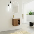 thumbnail image 3 of 20" Floating Wall-Mounted Bathroom Vanity with White Resin Sink & Soft-Close Cabinet Door, Walnut, 3 of 11