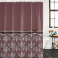 thumbnail image 2 of Boho Red Brown Flower Shower Curtain, Waterproof Shower Curtains for Bathroom, Abstract Bohemia Pesley Floral Washable Fabric Bathtub Curtain Set Bath Decor with 12 Hooks Extra Long 72"x96", 2 of 8