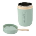 thumbnail image 3 of Recipiente térmico para alimentos de 600 ml con tapa de seguridad y cuchara, de acero inoxidable 304, a prueba de fugas, para niños y niñas, color verde menta, 3 of 14