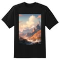thumbnail image 2 of Plus Size Shirt for Women Black Tops for Women Oversized Short Sleeves Shirt for Women Mountain T Shirt Crewneck Shirt for Women L, 2 of 5
