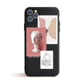 thumbnail image 3 of Funda negra para IPhone XR, 6, 6S, 7, 8 Plus, X, carcasa con etiqueta de código de barras Retro para IPhone 12, 13 Mini, 11, 14 Pro, XS Max, SE2, 3 of 4