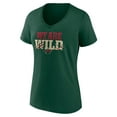 thumbnail image 2 of Women's Green Minnesota Wild Proclamation V-Neck T-Shirt, 2 of 3