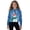 Blue Snowflake Snowman, variant on Black Cat Butterfly Wisteria Pattern Kids Half Zip Hoodies for Girls 3D Graphic Hooded Sweatshirt Zipper Long Sleeve Pullover Top with Pockets Size 9-10