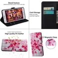 thumbnail image 6 of Compatible with Samsung Galaxy A20 Wallet Case, Galaxy A20 Phone Case Leather Flip Folio Case with Wrist Strap and Kickstand Magnetic Shockproof Case for Samsung Galaxy A20 / A30 Pink Flower BX, 6 of 12