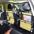 thumbnail image 7 of Qxltty White Chick Yellow Pattern Car Seat Back Protectors 2 pack with 3 Pocket Storage Bag Universal Fit Automotive Interior Decoration, 7 of 7