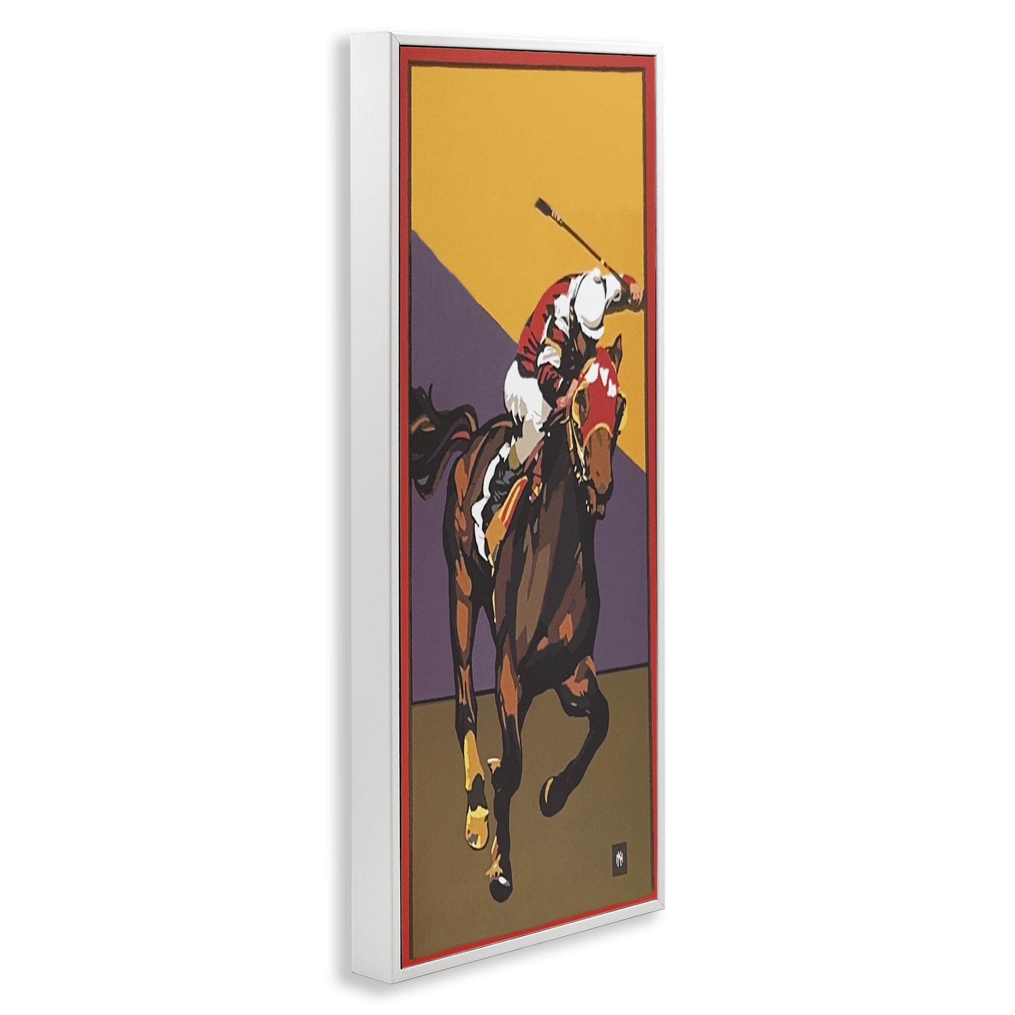 Stupell Industries The Race Final Stretch White Framed Giclee Art, design by Jadei Graphics