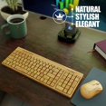 thumbnail image 2 of Teclado y ratón inalámbricos de bambú: naturales, hechos a mano y ecológicos. Teclado compacto con 2 teclados. Ratón de 3 botones con rueda de desplazamiento., 2 of 8
