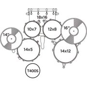 Mapex Comet 5-Piece Drum Set 18 Bass Drum, Junior Kit Sizes, Indigo Blue