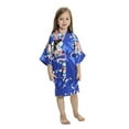 thumbnail image 4 of Jewel Blue Mommy and Me Robes, Floral, Satin Feel, 4 of 9