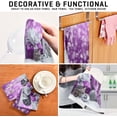 thumbnail image 7 of GZHJMY Soft Absorbent Reusable Kitchen Towels, Set of 6|28x18 in, Purple Gift and Silver Ball Dining Kitchen Living Room Tea Towels Dish Towels Decorative Towels, 7 of 7