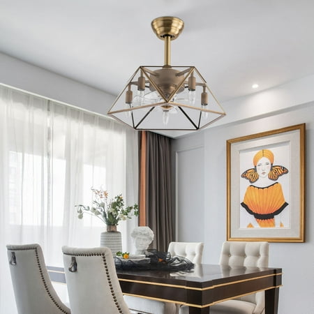 

Gold Reversible Ceiling Fan W/ Light Bedroom Ceiling Fan