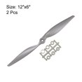 thumbnail image 2 of Hélices RC CW 12x6 Pulgadas 2-Paletas para Avión Nylon Gris 2Pcs con Anillos Adaptadores, 2 of 4