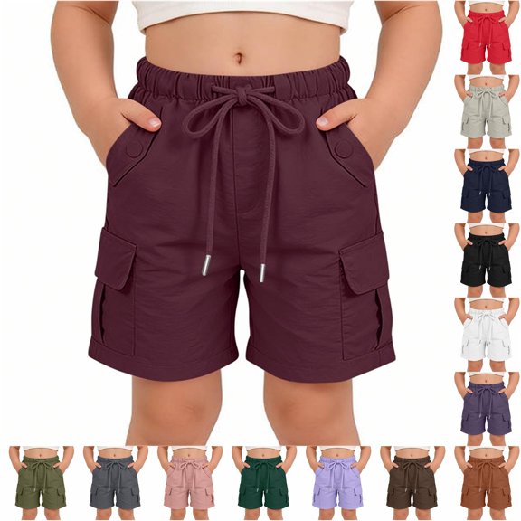 Girls Casual Shorts for Everyday Play - Lightweight Loose Fit Summer Shorts for Girls Soft Breathable Easy Care Ideal for School or Outdoors