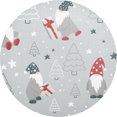 

Coolnut Cute Christmas Gnome Placemats 1Pcs Holidays PVC Weave Place Mats Table Mats Non-Slip Easy to Clean for Home Kitchen BBQ Party Table Decor 15.4×15.4in