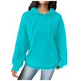 thumbnail image 1 of WEAIXIMIUNG Chandails en Molleton pour Femmes Sans Capuche avec Graphiques Mode Décontractée Couleur Unie Pull Ample à Manches Longues Patchwork, 1 of 6