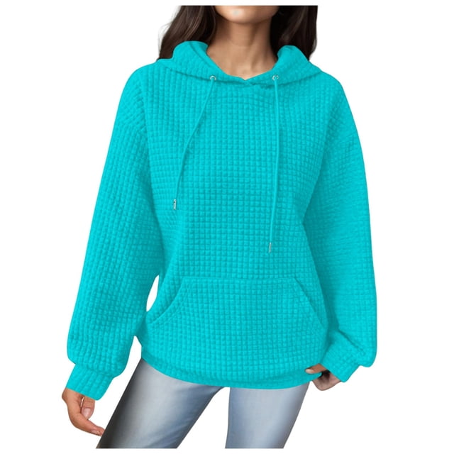 WEAIXIMIUNG Chandails en Molleton pour Femmes Sans Capuche avec Graphiques Mode Décontractée Couleur Unie Pull Ample à Manches Longues Patchwork