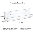 thumbnail image 3 of Vinyl Record Display Rack, 7-Inch Wall Mounted Acrylic Record Rack,Clear Bathroom Wall Shelf, Bookshelves, Invisible Display for Office, Bedroom,Wall Mounted Decorative (6 Pieces) (Black), 3 of 8